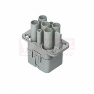 Konektor   4+2pin+PE  Z, CQF 04/2 40A/400/690V 3/10A 250V 4kV vel.3, " 32,13", IP20 bez krytu, IP66/IP67/IP69 s krytem, PC, RAL 7032 šedá