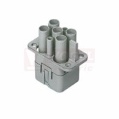Konektor   4+2pin+PE  Z, CQF 04/2 40A/400/690V 3/10A 250V 4kV vel.3, " 32,13", IP20 bez krytu, IP66/IP67/IP69 s krytem, PC, RAL 7032 šedá