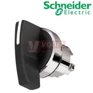 ZB4BJ4 Hlavice ovládací otočná, 2 polohy s návratem zprava doleva, neuzamykatelná - černá dlouhá rukojeť