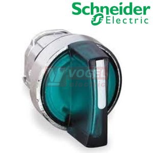 ZB4BK1333 Hlavice ovládací otočná prosvětlená, 3 pevné polohy - zelená