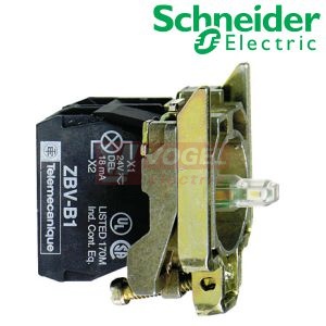 ZB4BW0G53 Polosestava objímky s kontakty, 2 Z, 110...120V, oranž., šroubové svorky