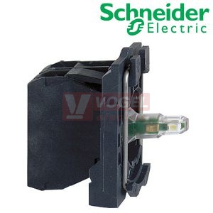 ZB5AW0B12  Polosestava objímky  24VAC/DC LED BÍ, kontakty 1xNC, šroubové přip.svorky