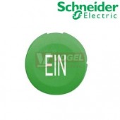 ZB6YA318 Hmatník tlačítkového ovládače, neprosvětlený, lícující se symbolem "EIN" - zelený kruh