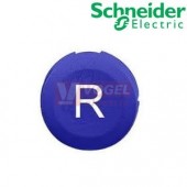 ZB6YA626 Hmatník tlačítkového ovládače, neprosvětlený, lícující se symbolem "R" - modrý kruh