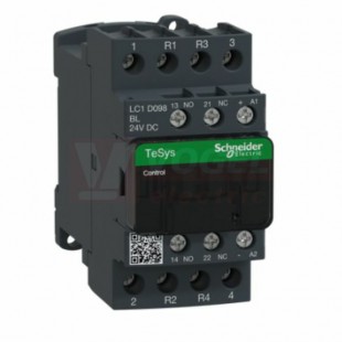 LC1D098BL     Stykač 4P 2Z+2V  20A AC-1,  24V DC, pom.kont. 1"Z"+1"V" šroub.svorky, příkon cívky 2,4 W