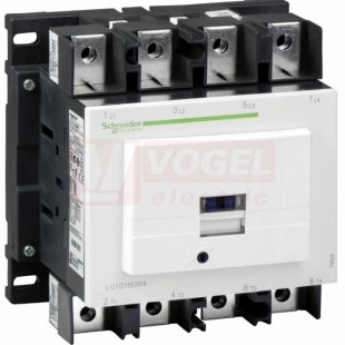 LC1D1150046P7 Stykač 4P 4Z+0V 200A AC-1, 230V AC, pom.kont. 0"Z"+0"V" pro kab.oka