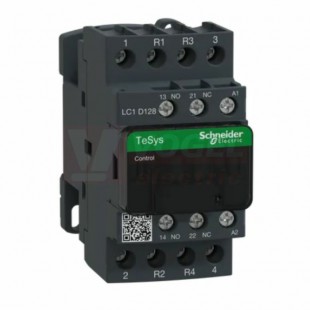 LC1D128F7     Stykač 4P 2Z+2V  25A AC-1, 110V AC, pom.kont. 1"Z"+1"V" šroub.svorky