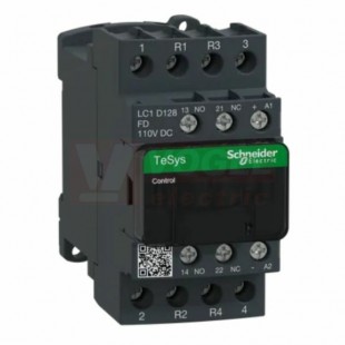 LC1D128FD     Stykač 4P 2Z+2V  25A AC-1, 110V DC, pom.kont. 1"Z"+1"V" šroub.svorky