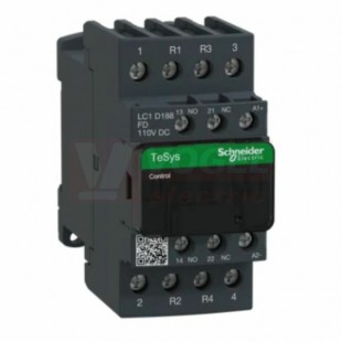 LC1D188FD     Stykač 4P 2Z+2V  32A AC-1, 110V DC, pom.kont. 1"Z"+1"V" šroub.svorky, cívka s odruš.modulem