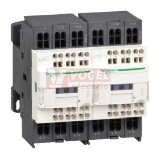 LC2D123B7     Stykač reverzační 3P 12A AC-3,  24V AC, pom.kont. 1"Z"+1"V" pruž.svorky