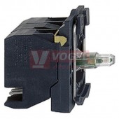 ZB5AW0B354 Polosestava objímky  24VAC/DC LED ZE, kontakty 1xN0+1xNC, násuvný konektor