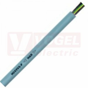 Ölflex 140 300/500V  5G   1,0 kabel flexibilní PVC, šedý plášť, odolný vůči oleji, černé čísl. žíly se ze/žl (0011019)