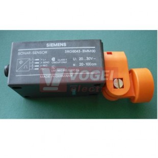 3RG6043-3MM00 snímač ultrazvukový SONAR-SENSOR, kvádrový, Sd=20-100cm,20-30VDC, úhlově stavitelný, konektor M12/4pin