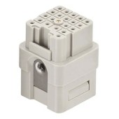 09120213101 Han Q High Density -F- konektorová vložka vel.3A, 21pin, zásuvková, 6,5A/50V, krimpovací piny se objednávají samostatně