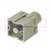 09140012663 Han konektor axial modul, 1pin, 200A/1000V, V, 25-40 mm², Polykarbonát, RAL7032, šedý, šroubovací