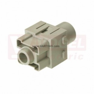 09140012763 Han axial modul konektor, 1pin, 200A/1000V, Z, 25-40 mm², Polykarbonát, RAL7032, šedý, šroubovací