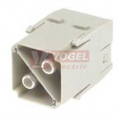 09140022650 Han Modul, vložka konektoru, V, 2pin, 100A/1000V, axial, šroubový, 38mm2, polykarbonát, RAL7032