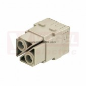 09140022753 Han modul, vložka konektoru, Z, 2pin, 100A/1000V, axial, šroubový, 10-25mm2, polykarbonát, RAL7032