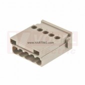 09140052601 Han E Screw module-M, vložka konektoru, 5pin, 16A/400V, V, 0,5-2,5mm2, šroubový, polykarbonát, RAL7032