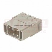 09140052617 Han-Modular, Han ES-module vložka konektoru, 5pin, 16A/400V, V, 0,14-2,5mm2, polykarbonát, RAL7032, zlacené, pružinové