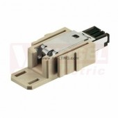 09454001109 Han-Modular RJ45 plug, V, 4pin, Cat.5 100MHz, 10-100Mbit/s, polyamid (PA), RAL 7032 (AWG26)