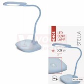 Stolní lampa LED  5W STELLA, 100-240V, barva modrá, 500lm, 4000K neutr.bílá, stmívatelná, délka kabelu 1,7m, 12V/400mA, rozměr 160x550x345mm, IP20 (Z7602BL)