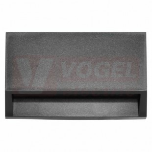 Svítidlo LED orientační  1,5W 220-240V, přisazené tm.šedé, neutrální bílá, 80lm, 4000K, IP65, tělo ABS, difuzor polykarbonát, nestmívatelná, životnost 30000hod., rozměr 100x60x33mm (ZC0116)