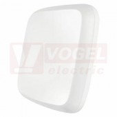 Svítidlo LED přisazené  18W 220-240V DORI, čtvercové bílé, barva neutrální bílá, 1550lm, 4000K, IP54, úhel vyzař. 115°, tělo plast., difuzor plast.mléčný, rozměr 280x280x48mm, náhrada za žárovku 100W (ZM4313)