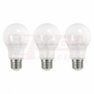 Žárovka LED E27 230VAC  10,5W balení 3ks, klasik A60 A+, provedení CLASSIC, baňka mléčná, teplá bílá 2700K, 1060 lumen, nestmívatelná, živ. 30000h., náhrada za 75W, rozměr 60x110mm (EMOS-ZQ5150.3)