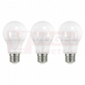 Žárovka LED E27 230VAC  10,5W balení 3ks, klasik A60 A+, provedení CLASSIC, baňka mléčná, neutrální bílá 4100K, 1060 lumen, nestmívatelná, živ. 30000h., náhrada za 75W, rozměr 60x110mm (EMOS-ZQ5151.3)