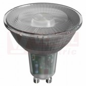 Žárovka LED GU10 230VAC  4,2W MR16 A+, řada CLASSIC, studená bílá 6500K, 400 lumen, nestmívatelná, úhel vyzař. 120°, živ. 30000h., náhrada za 35W, rozměr 50x55mm (EMOS-ZQ8335)