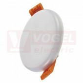 Svítidlo LED podhledové  6W LED 220-240V EXCLUSIVE kruhový vestavný bílý 75mm, neutrální bílá, 400lm, 4000K, IP65, úhel vyzařování 120°, tělo hliník, difuzor mléčný, montážní otvor 55mm, rozměr 75x20mm, náhrada za žárovku 35W (ZV1112)