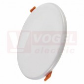 Svítidlo LED podhledové 18W LED 220-240V EXCLUSIVE kruhový vestavný bílý 185mm, neutrální bílá, 1530lm, 4000K, IP65, úhel vyzařování 120°, tělo hliník, difuzor mléčný, montážní otvor 165mm, rozměr 185x20mm, náhrada za žárovku 100W (ZV1152)