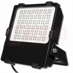 Svítidlo LED reflektorové 100W (Delta 100), 13300lm, 4000K neutrální bílá, živ. 50 000h, vyzař. úhel 30°, s optickou čočkou, náhrada za 200W, IP66, IK08, tělo hliník, difuzor sklo, barva černá, rozměr 265x295x71mm (511.711.28.2)