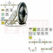 LED pásek SMD2835 WW, 120LED/m, 7W/m, 595lm/m, IP20, DC 24V, 10mm, 10m (126.821.60.7)