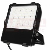 Svítidlo LED reflektorové 100W (Delta 100), 13200lm, 4000K neutrální bílá, živ. 50 000h, vyzař. úhel 120°, bez optiky, náhrada za 200W, IP66, IK08, tělo hliník, difuzor sklo, barva černá, rozměr 265x295x71mm (511.711.28.0)