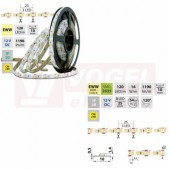LED pásek SMD2835 EWW, 120LED/m, 14W/m, 1120lm/m, IP20, DC 12V, 10mm, 5m (121.827.60.0)