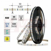 LED pásek SMD2835 NW, 60LED/m, 4,8W/m, DC 12V, 430lm/m, CRI90, IP20, 8mm, 50m (121.830.60.2)