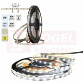 LED pásek SMD2835 CW, 120LED/m, 9,6W/m, DC 12V, 630lm/m, CRI90, IP54, 8mm, 5m (121.852.60.0)