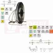 LED pásek SMD2835 EWW, 60LED/m, 4,8W/m, DC 24V, 380lm/m, CRI90, IP20, 8mm, 5m (126.832.60.0)