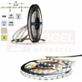 LED pásek SMD2835 NW, 60LED/m, 4,8W/m, DC 12V, 390lm/m, CRI90, IP54, 8mm, 5m (121.844.60.0)