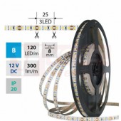 LED pásek SMD2835 B, 120LED/m, 9,6W/m, DC 12V, 300lm/m, IP20, 8mm, 5m (121.836.60.0)