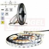 LED pásek SMD2835 NW, 60LED/m, 4,8W/m, DC 12V, 390lm/m, CRI90, IP68, 10mm, 5m (121.858.60.0)