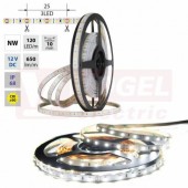 LED pásek SMD2835 NW, 120LED/m, 9,6W/m, DC 12V, 650lm/m, CRI90, IP68, 10mm, 5m (121.867.60.0)