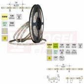 LED pásek SMD2835 EWW, 120LED/m, 9,6W/m, DC 24V, 550lm/m, CRI90, IP54, 8mm, 5m (126.855.60.0)