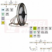 LED pásek SMD2835 CW 6000K, 120LED/m, 9,6W/m, DC 24V, 630lm/m, CRI90, IP68, š=10mm, role 5m (126.866.60.0)