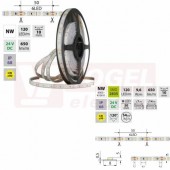 LED pásek SMD2835 NW, 120LED/m, 9,6W/m, DC 24V, 650lm/m, CRI90, IP68, 10mm, 5m (126.867.60.0)