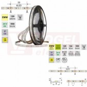 LED pásek SMD2835 EWW, 120LED/m, 9,6W/m, DC 24V, 550lm/m, CRI90, IP68, 10mm, 5m (126.869.60.0)