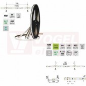 LED pásek SMD2835 NW, 60LED/m, 4,8W/m, DC 24V, 432lm/m, CRI90, IP20, 10mm, 50m (126.872.60.2)