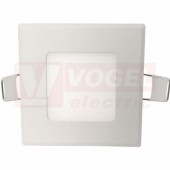 Svítidlo LED podhledové  6W (LED30 VEGA-S White 6W WW), bílé, čtverec, 370lm, 2800K teplá bílá, úhel vyzař. 120°, IP44/20, živ. 25 000h, montážní otvor 108x108mm, rozměr 118x118mm (GXDW064)